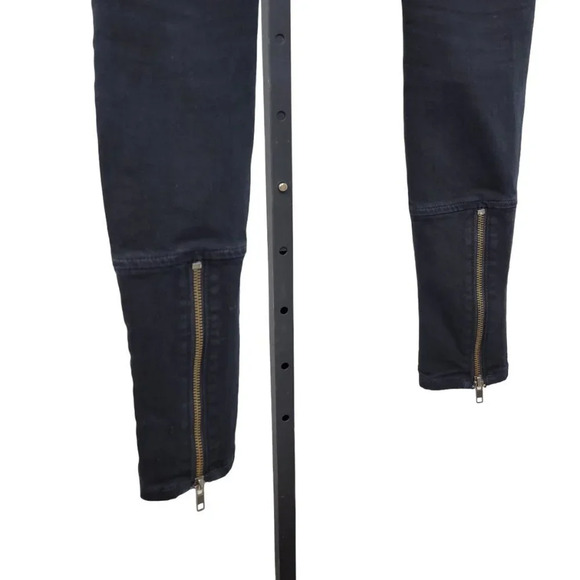 MOTHER + Freja Welt Zip Muse Jeans Size 24 Midnight At The Oasis Zip Bottom - Picture 3 of 11